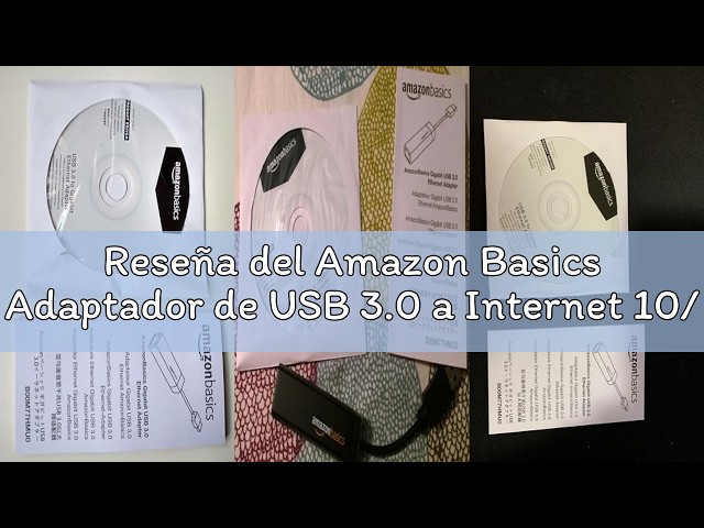 Vídeo relacionado con Amazon Basics Adaptador de USB 3.0 a Internet 10/100/1000 Gigabit Ethernet Negro
