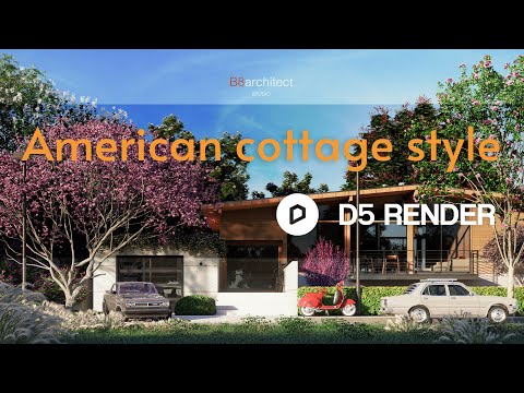 American cottage style: D5 render animation 4K