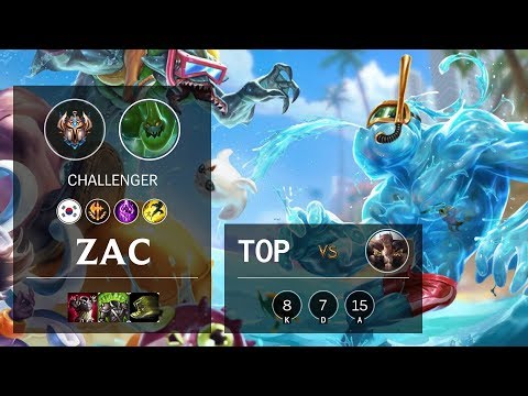 Zac Top vs Sett - KR Challenger Patch 10.9