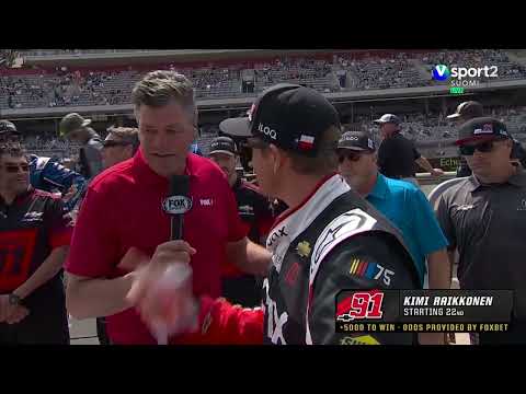 Kimi Räikkönen Grid Walk Pre Race Interview #NASCARatCOTA #EchoParkGP 2023