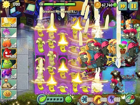 Plants vs Zombies 2 Greatest Hits Epic Hack - Level 9 - Rocket Launcher Show