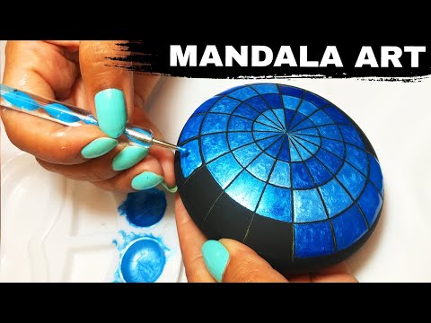 How to Mandala Stones Dot Art | Mandala for Beginners | Tutorial Rocks Painting #Mandala #DotArt