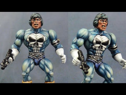 New masters of the universe heman as the punisher figure by brain candy customs