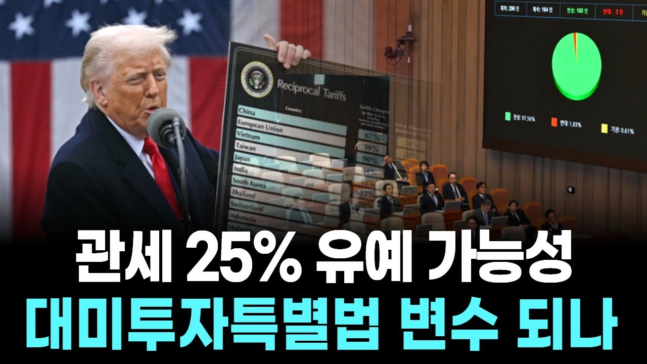 관세 25% 유예 가능성…대미투자특별법 변수 되나