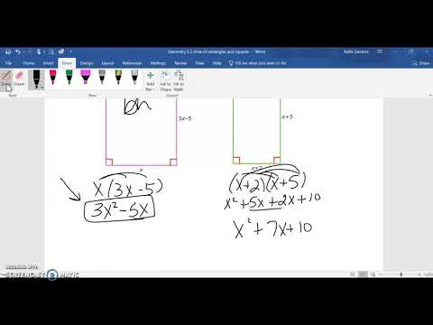 Geometry S.2 Area of rectangles and squares Video 2 SUA