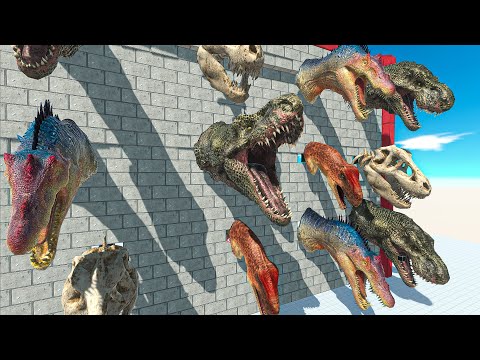 Dinosaur Heads on the Wall - Animal Revolt Battle Simulator