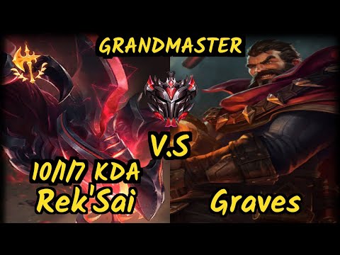 Memento (REK'SAI) vs GRAVES - 10/1/7 KDA JUNGLE GAMEPLAY - EUW Ranked GRANDMASTER