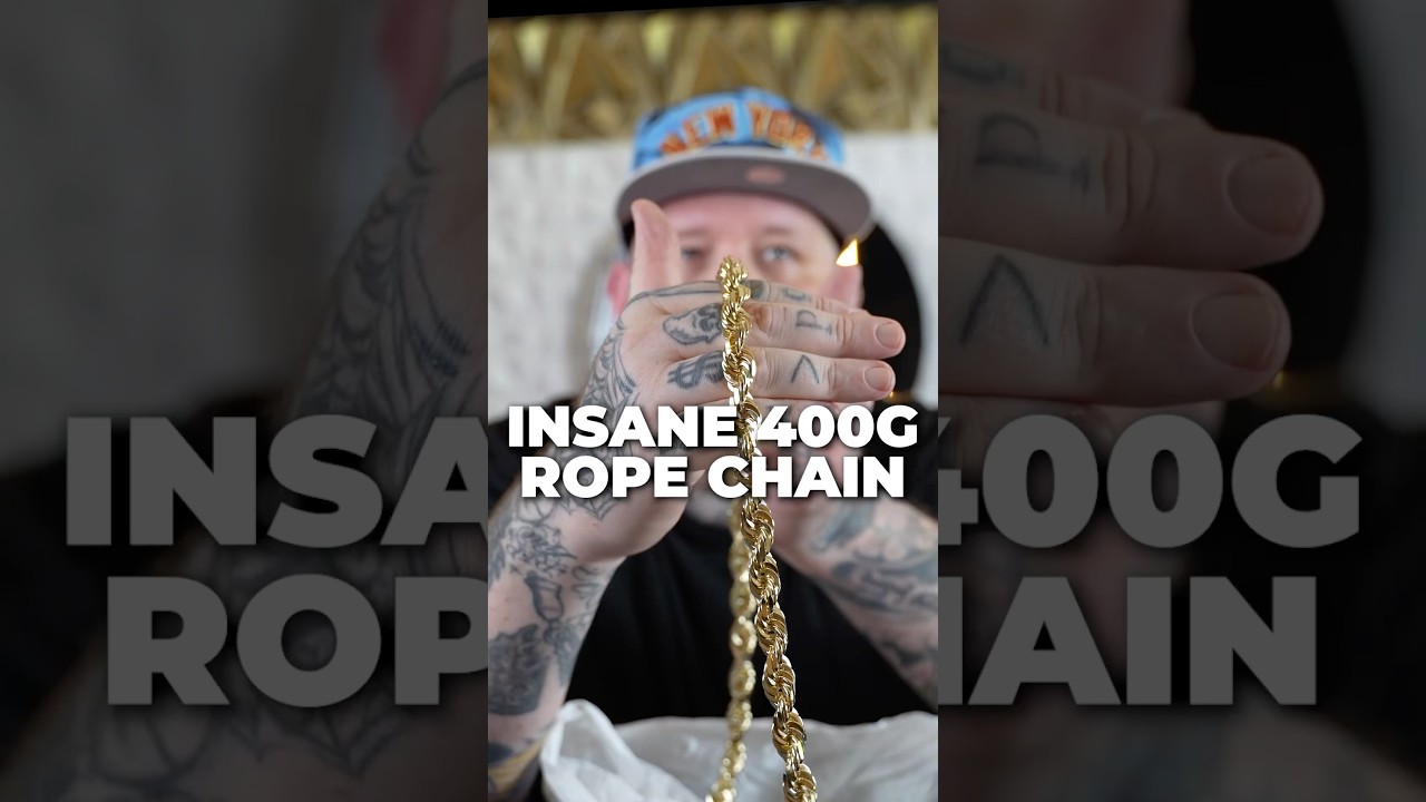 I Ordered a 400g Custom Gold Rope Chain 😳😮 #SHORTS #JEWELLRY #VIRALVIDEO #CHAIN #JEWELRY #GOLD