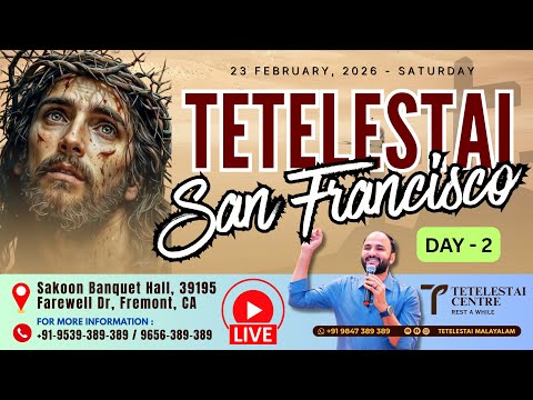 LIVE FROM SAN FRANCISCO | TETELESTAI USA RETREAT | DAY 2 | BR. SAJITH JOSEPH | 23 FEB 2026