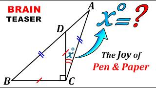 Find Angle X° | Smart Geometry Puzzle & Surprising Solution!