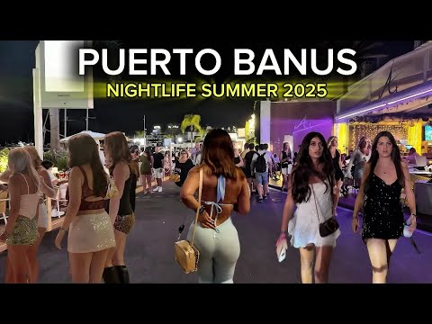 PUERTO BANUS, MARBELLA SPAIN 🇪🇸 NIGHTLIFE AUGUST SUMMER 2025 Málaga [4K] [UHD]