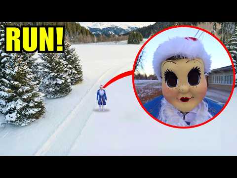 if you see this Evil Blue Santa in the snow, RUN AWAY and call for help! (HE IS EVIL!!)