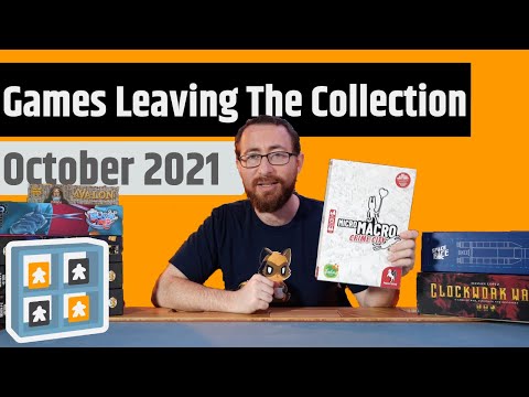 Games Leaving My Collection: October 2021 - Some Great Games & Some Not So Great