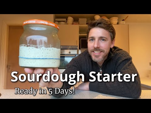 EASY SOURDOUGH STARTER |  Ready in 5 Days!