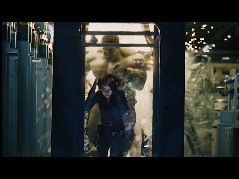 Hulk attack on Black Widow - The Avengers (2012) movie scenes