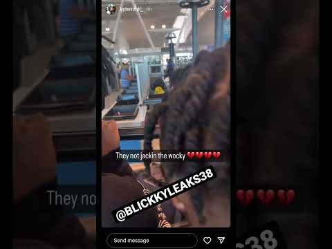 Kyle richh gets caught with a lil wocky at the airport 😭😭 #kylerichh #drillscene #shorts