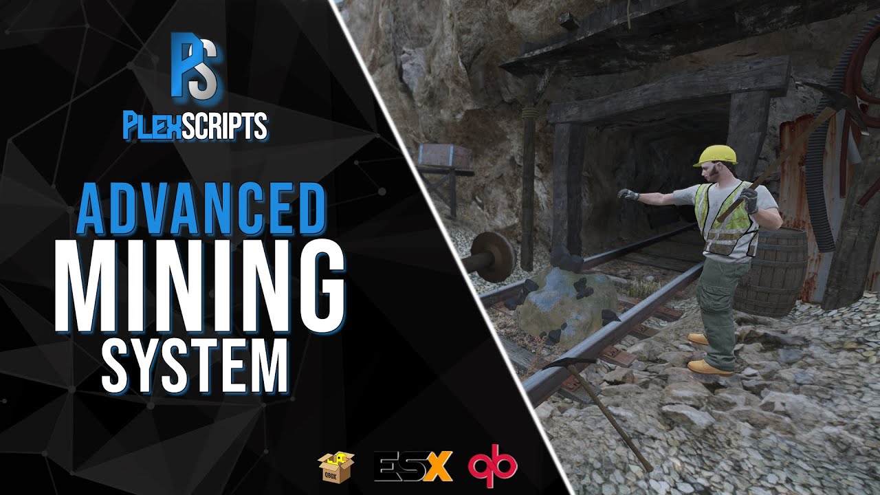 Advanced Mining System Fivem [ESX / QB / QBox] [PlexScripts]