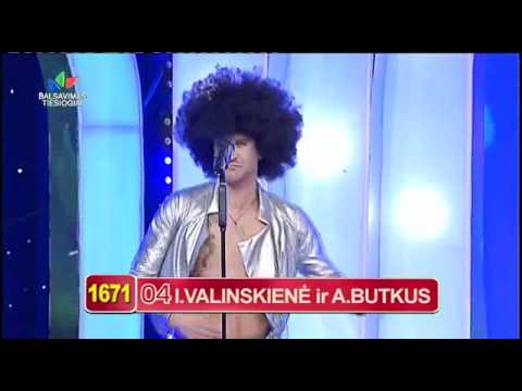 Inga Valinskiene ir Andrius Butkus. Pagal Boney m Daddy cool. Zvaigzdziu duetai 6. 2012.mp4