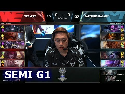 Team WE vs Samsung Galaxy | Game 1 Semi Finals S7 LoL Worlds 2017 | WE vs SSG G1