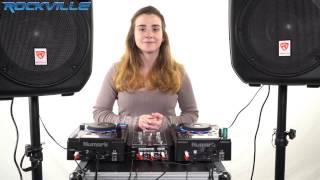 Video thumbnail for Rockville RDJ2 2 Channel DJ Mixer with USB, Cue Monitor, Talkover, 4 Line Inputs by Rockville Audio