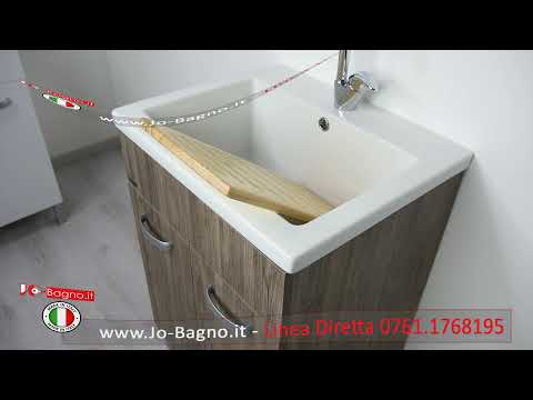 Mobile lavatoio 60x50 con vasca in ceramica Danubio Domina