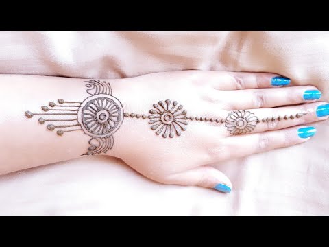 #Latest Simple and beautiful Jewellery mehndi designs for hand|#festival Easy mehndi design tutorial Video