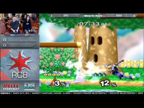 Rubicon 8 - DFU (Sheik) vs. Sakai (Ganondorf) - SSBM - Pool B, WR1