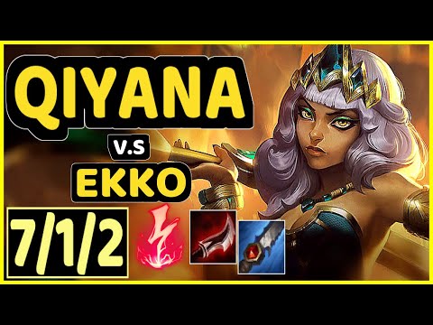 KADIR (QIYANA) vs EKKO - 7/1/2 KDA JUNGLE CHALLENGER GAMEPLAY - EUW