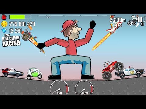 Hill Climb Racing - Fast Garage RACE CAR on Highway | GamePlay