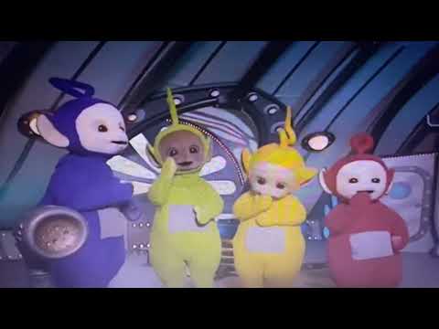 The Teletubbies Walk To The Magic Windmill With T.U.F.F. Puppy Title Card Music (Tram Driver)