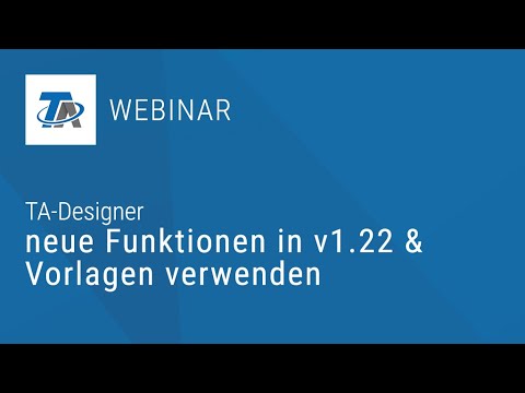 TA-Designer Vorlagen & neue Funktionen v1.22