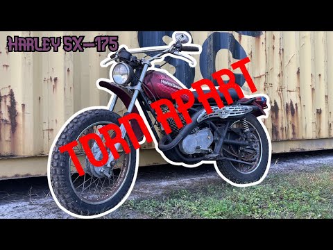 We Disassembled an ANTIQUE 40 YEAR OLD Harley Davidson SX-175 Motorcycle