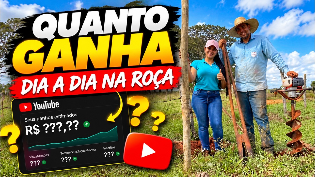 QUANTO GANHA O CANAL DIA A DIA NA ROÇA | GANHOS REAIS 2026