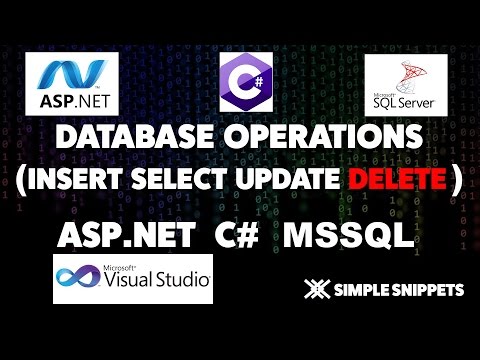 ASP NET Delete Data from Database using C Database Operations in ASP NET with C MSSQL