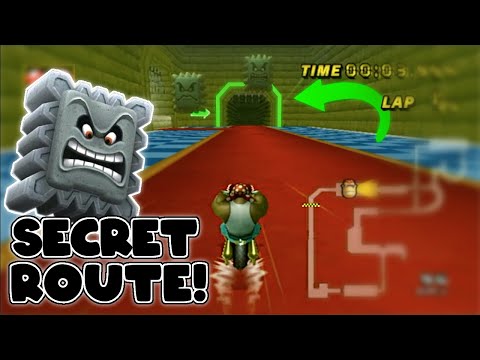N64 BOWSER'S CASTLE SECRET ROUTE - Mario Kart Wii Custom Track