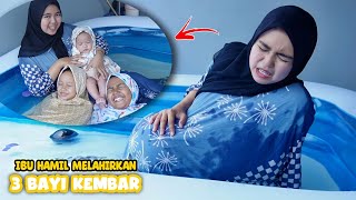 Download lagu IBU HAMIL MELAHIRKAN 3 BAYI DIKOLAM RENANG 👶 Bayi Kembar mp3