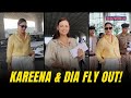 Kareena Kapoor & Dia Mirza Nail The Airport Look As They Fly Out Of Mumbai I WATCH