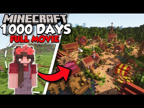 I Survived 1000 Days in Minecraft [FULL MOVIE] - Building a Cozy Cottagecore World Let's Play