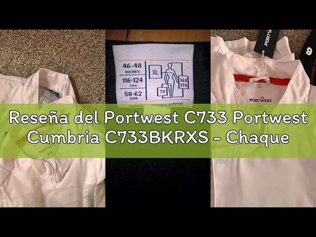 Vídeo relacionado con Portwest C733 Chaqueta de Chef Moderna y Ligera de Manga Corta Cumbria Negra, L