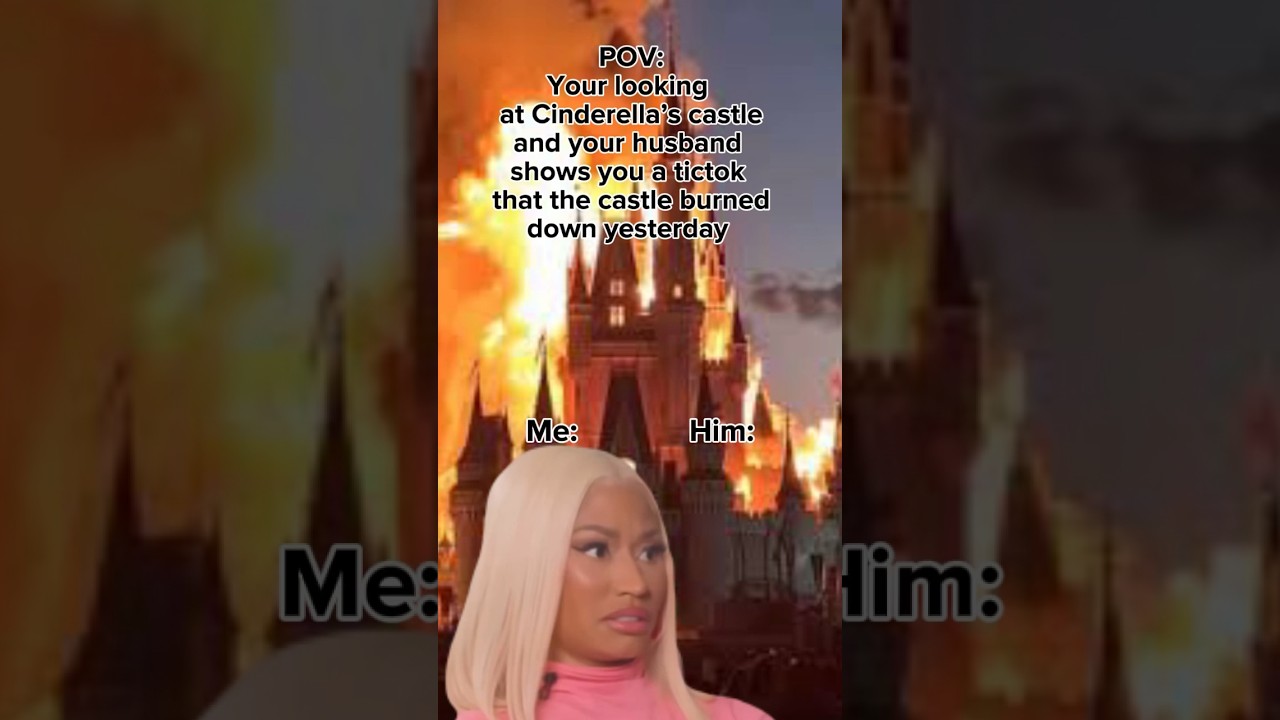 Did Cinderella’s castle burn down at Disney world #shorts #shortsfeed #shortsvideo #disneyworld