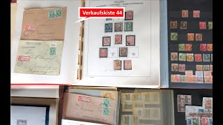 Briefmarken-Verkaufsfilm: Schatzsuche und Verkauf in Kiste 44 mit Briefmarken und Briefen