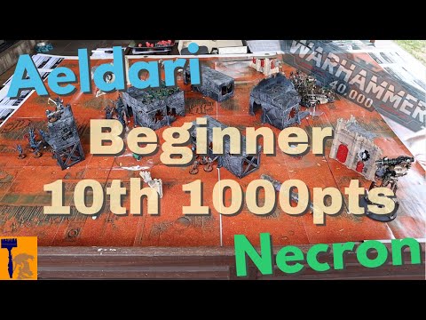 Necron vs Aeldari: Beginner Battle 1000 points | Warhammer 40k 10th Edition