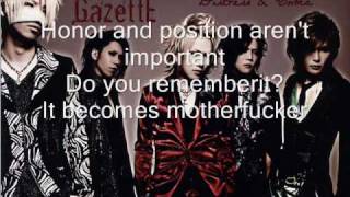 The GazettE In the middle of chaos lyrics