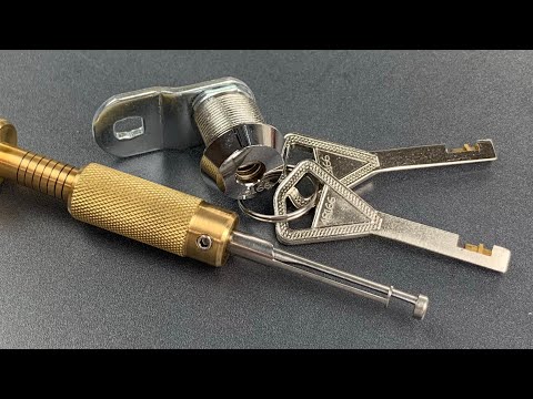 [915]仿製的Abloy凸輪鎖被選中（有新的定製工具）。 ([915] Knock-Off Abloy Cam Lock Picked (With a New Custom Tool))