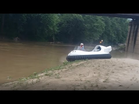 Hovercraft Test Flight on Wabash River