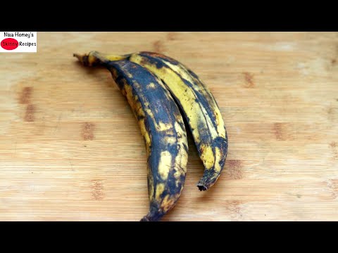 Don't Throw Away Overripe Black Bananas - Make This Eggless Whole Wheat(Atta) Chocolate Banana Cake