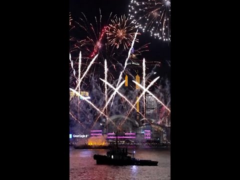 Hong Kong fireworks display marks China’s National Day