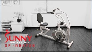 Sunny Health & Fitness Cross Training Recumbent Bike SF RB4708