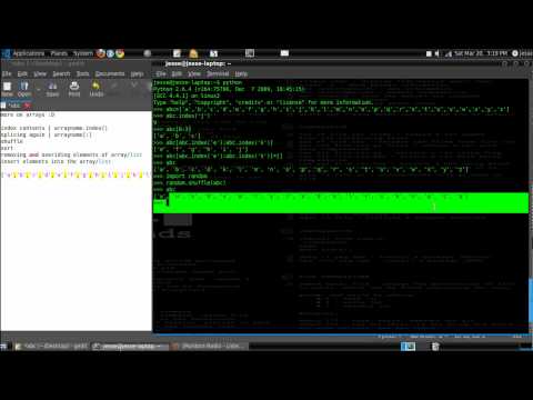 Python Tutorial In Linux More On Listsarrays