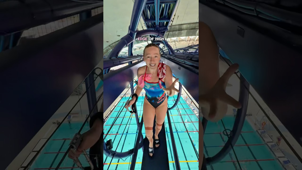 Extreme Chitchat + High Dive 😳 what part of this walk made you nervous? #bravegang